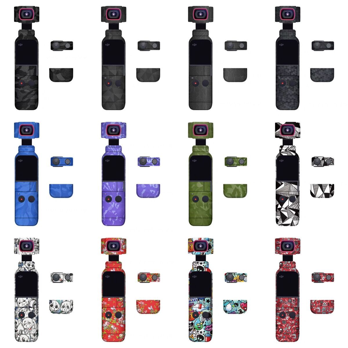 Walking donkey is suitable for DJI Pocket1 sticker film non-marking glue skin half pack color matte film