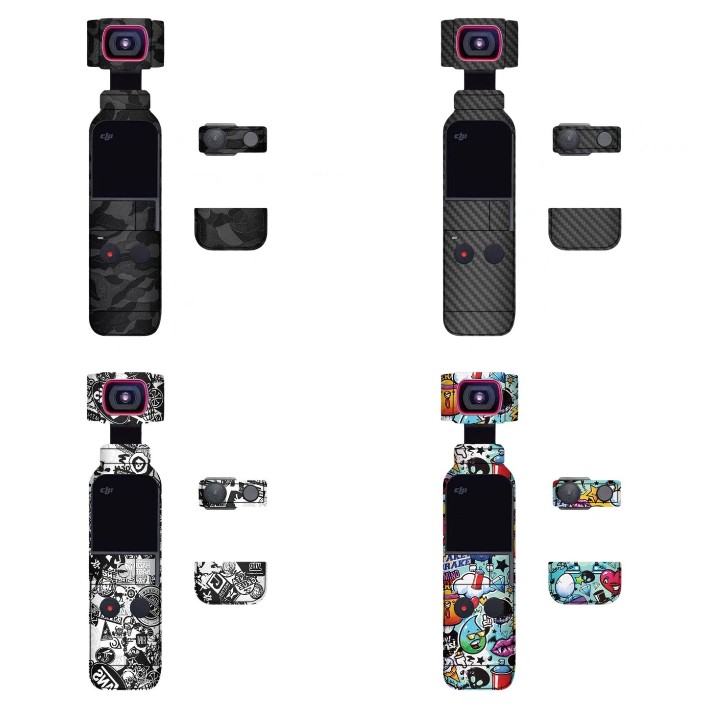 Walking donkey is suitable for DJI Pocket2 sticker camera film all-inclusive non-marking matte carbon fiber color film